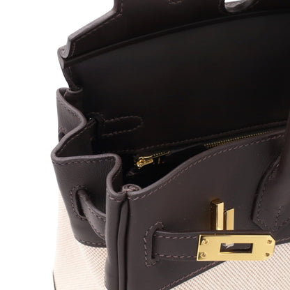 バーキン25　ヴォースイフト　トワルアッシュ　バイブルン　エクリュ　GP　K刻印