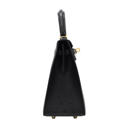 Kelly 25 鸵鸟黑 GP K 印章