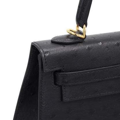 Kelly 25 鸵鸟黑 GP K 印章