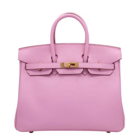 Birkin 25 Voor Swift Mauve Silvestle PG B engraved