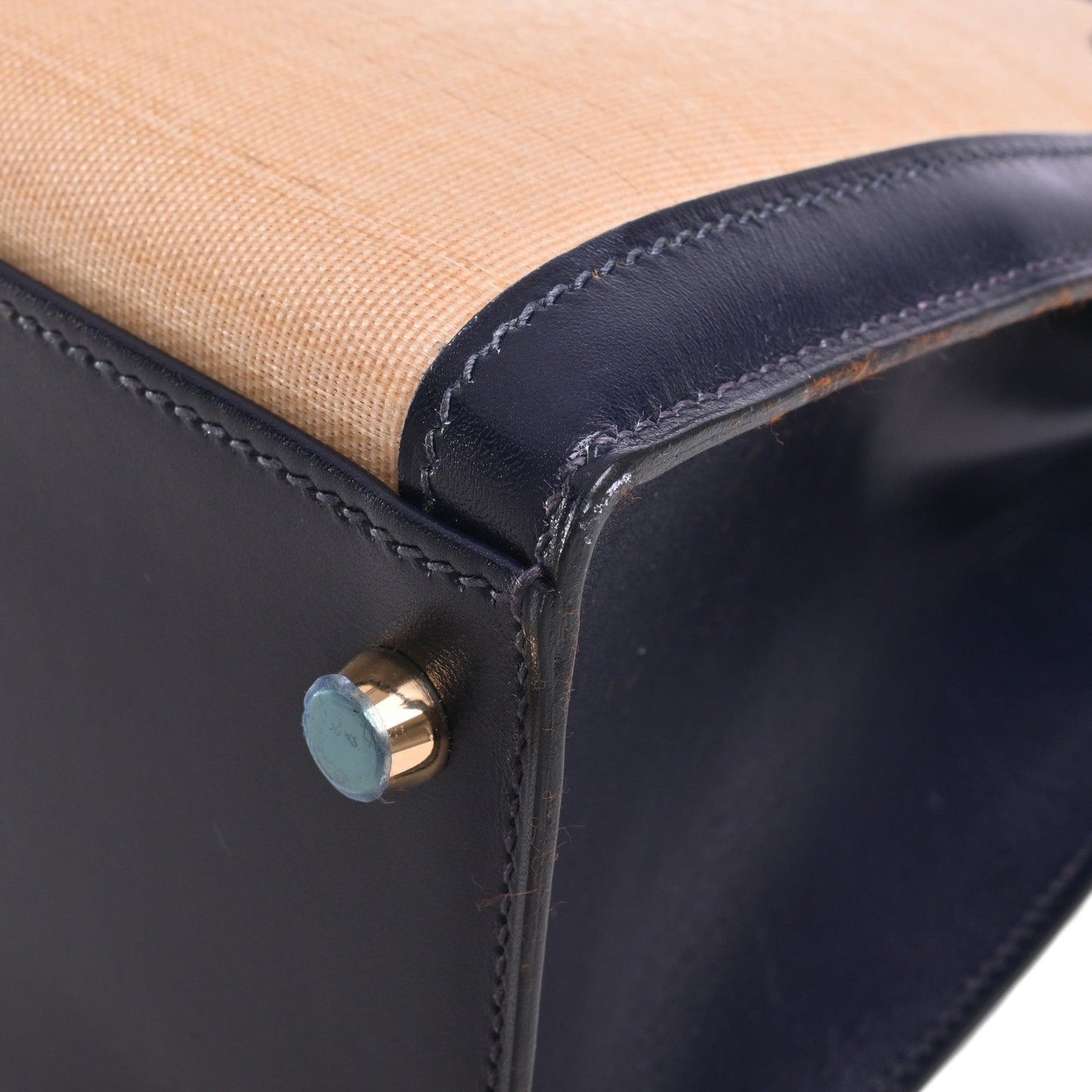 Kelly 32 Crinolan Box Calf Blue Indigo GP □J Engraved