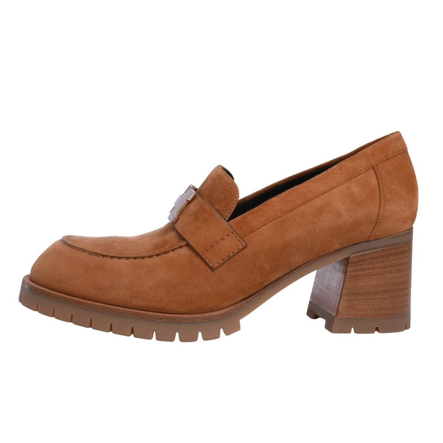 パンプス　フォック　スエード　ブラウン　37 1/2