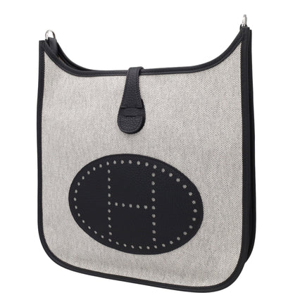 Evelyn 3PM Taurillon Clemence Toile Ash Black J SS KStamp