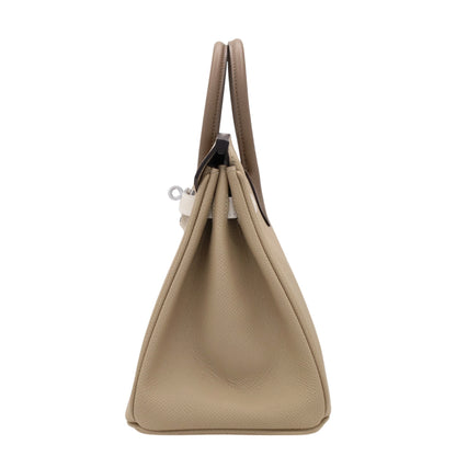 バーキン25　トリコロール　ヴォーエプソン　トレンチ　クレ　エトゥープ　SS　K刻印