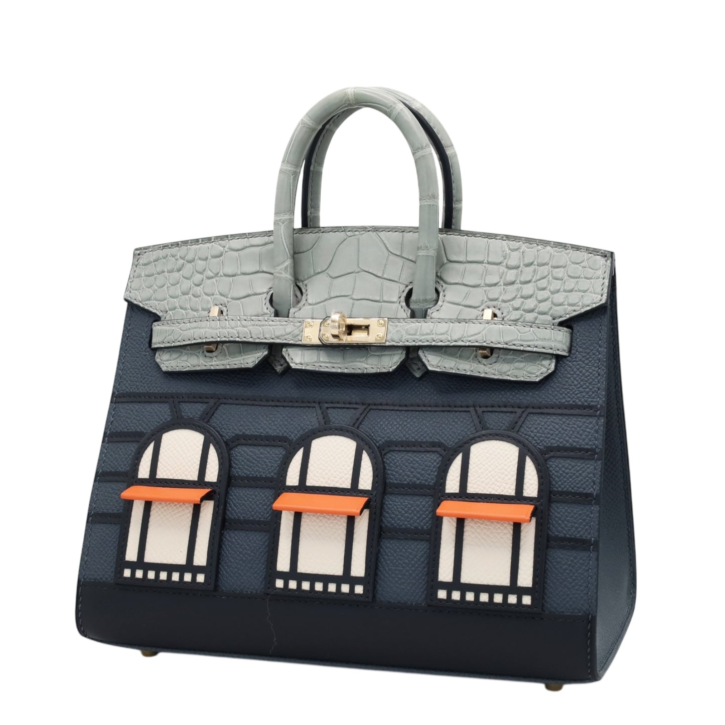 バーキン20　セリエ　フォーブル　ミッドナイト　アリゲーター　ヴォースイフト　ヴォーエプソン　グリミスティ　グリシマン　ブラック　オレンジ　シャンパンゴールド金具　K刻印