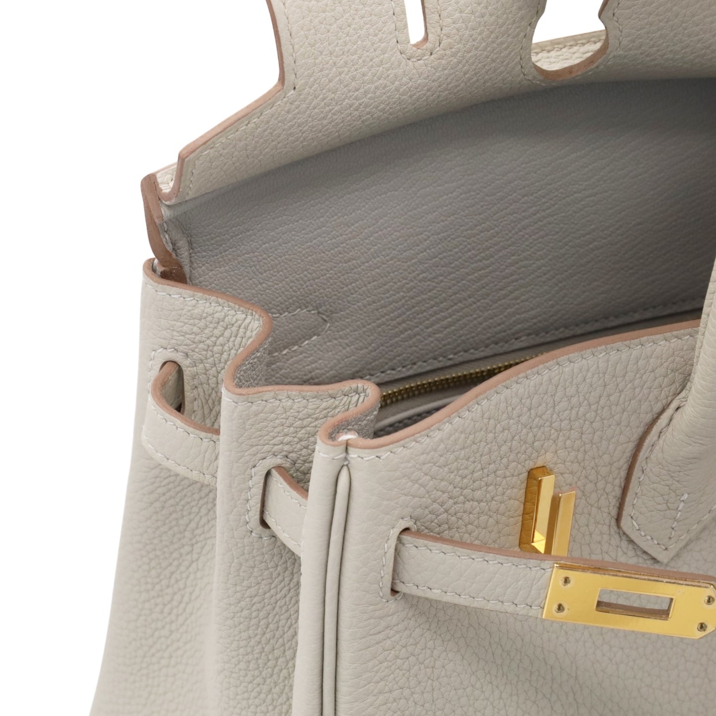 バーキン25　トゴ　パールグレー　GP　K刻印