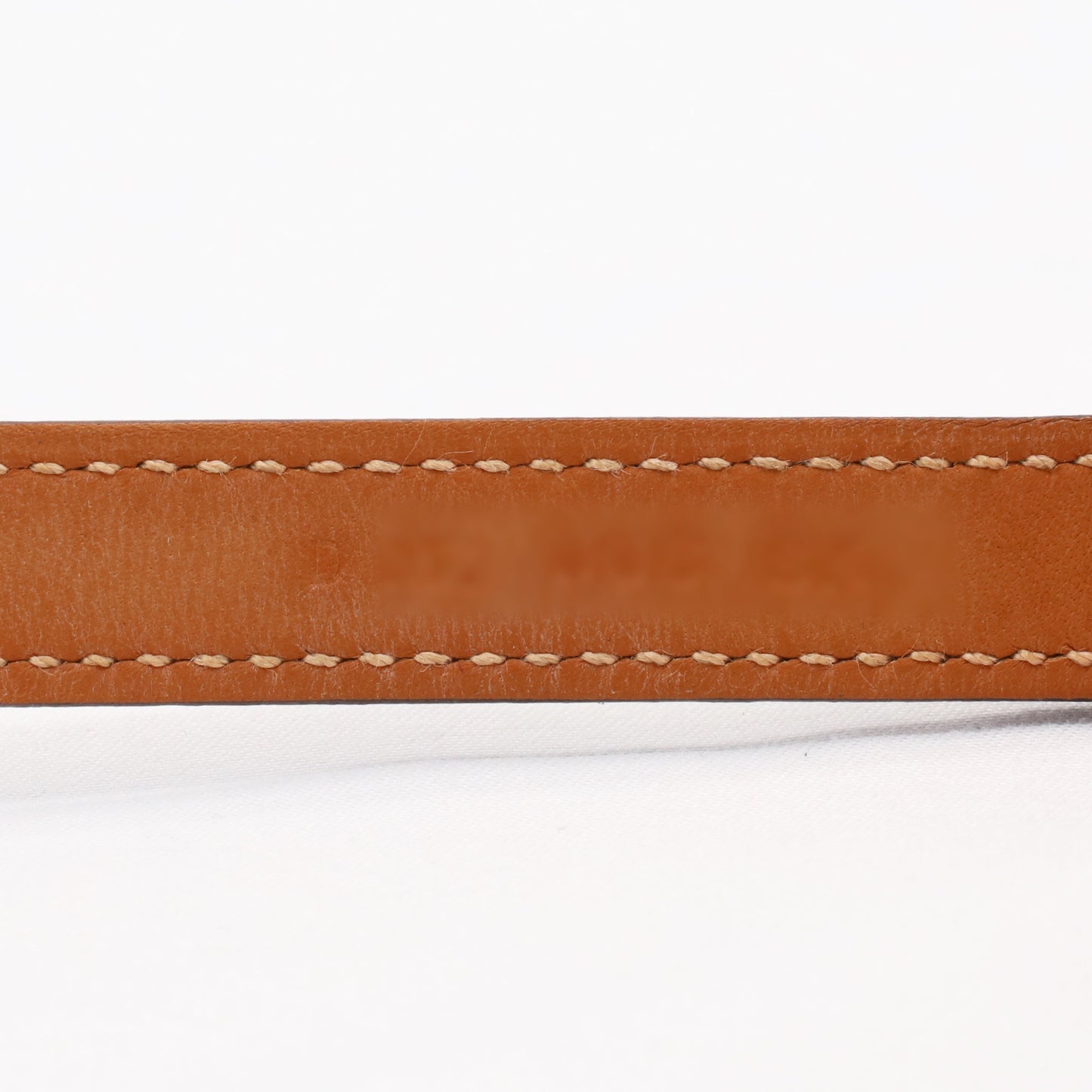 O'Kelly Leather Bracelet Vaux Swift Etoupe Gold GP DStamp
