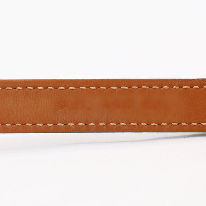 O'Kelly Leather Bracelet Vaux Swift Etoupe Gold GP DStamp