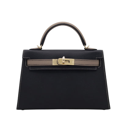 迷你凯莉包 2 个人订单 Vaux Epson 黑色 Griasphalt 香槟金色五金件 W 雕刻