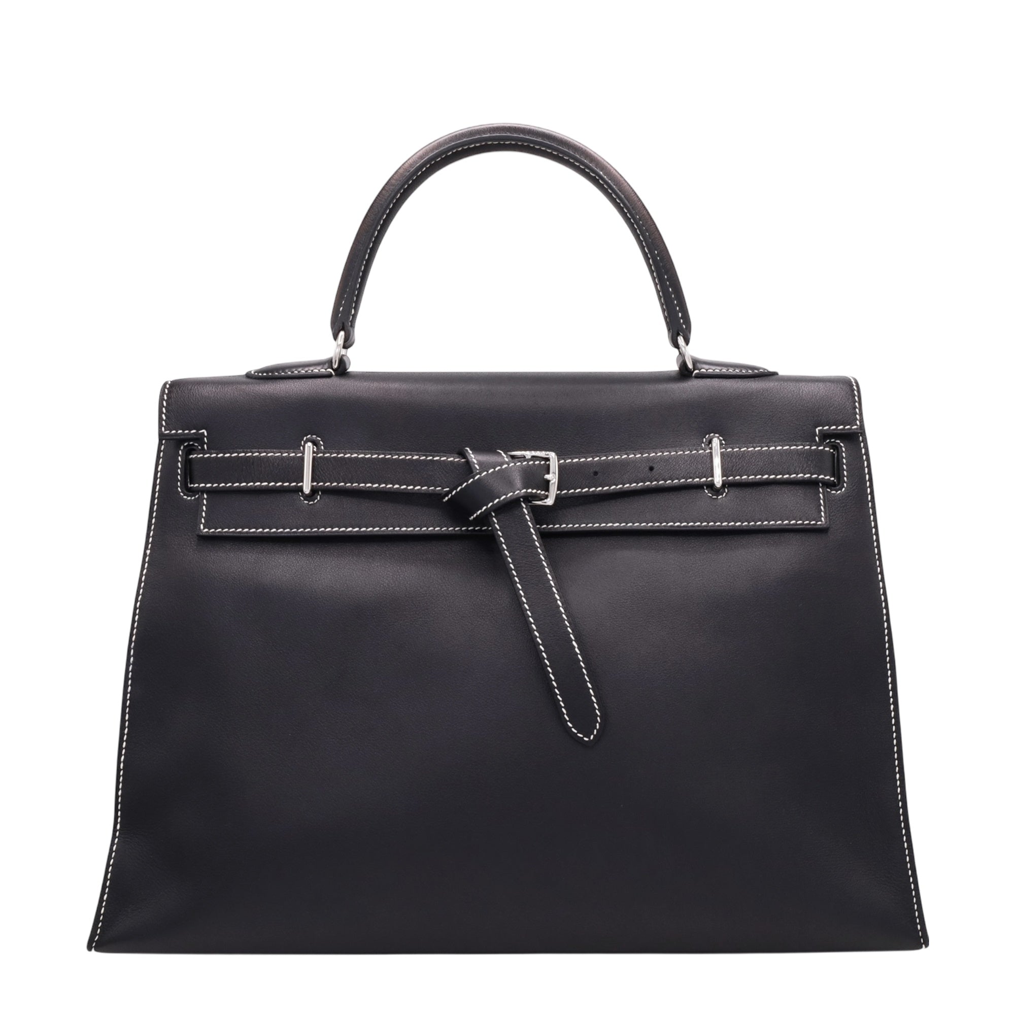 HERMES ケリーフラット35 ヴォースイフト ブラック SS ☐K刻印 – LALÙE