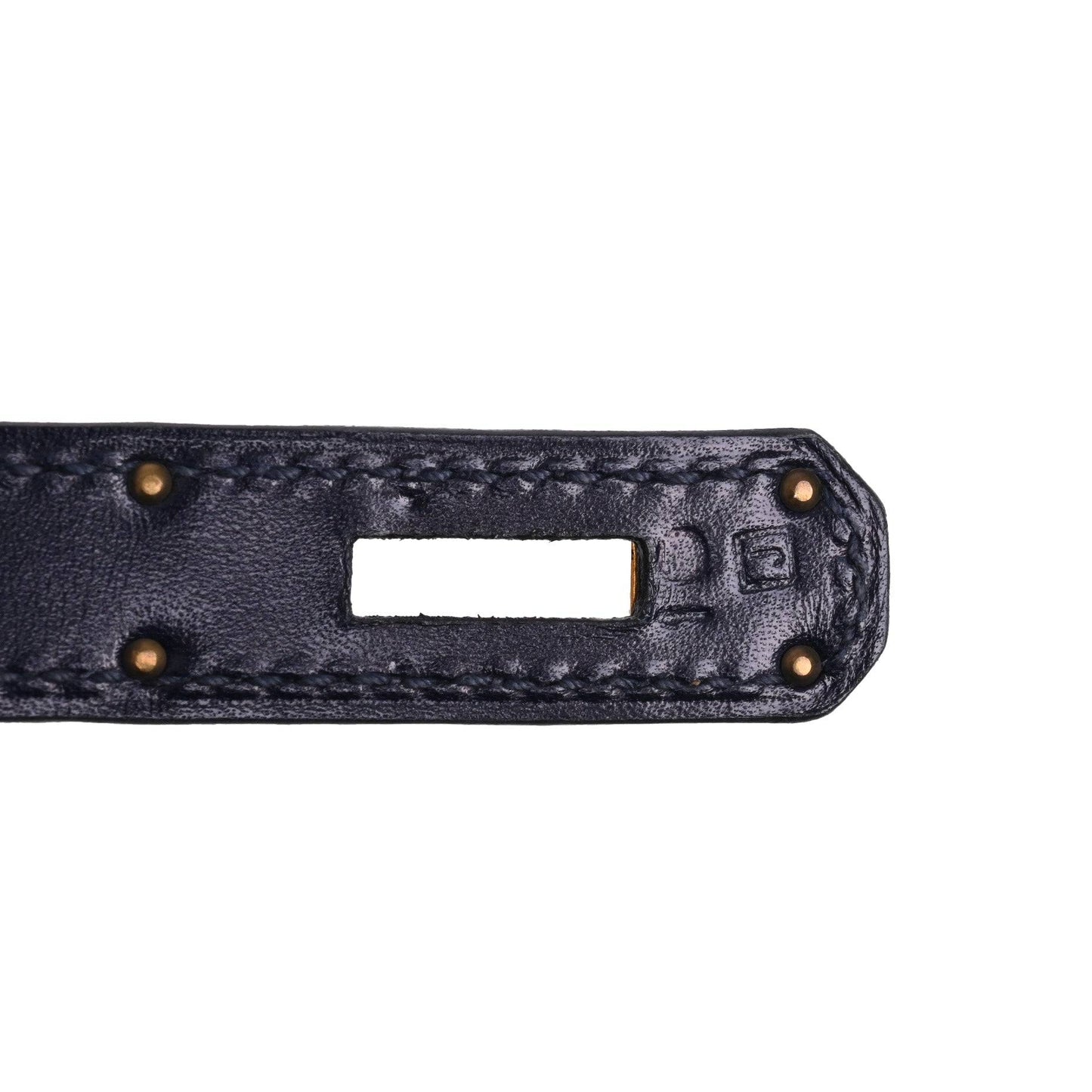 Kelly 32 Crinolan Box Calf Blue Indigo GP □J Engraved