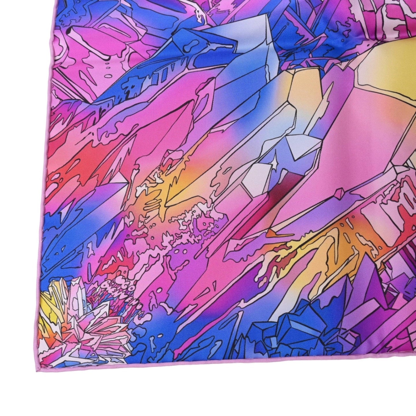 Carre 90 Crystal Valley Scenery Silk Pink