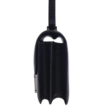 コンスタンスミニ　リザード　ブラック　ルテニウム金具　□I刻印