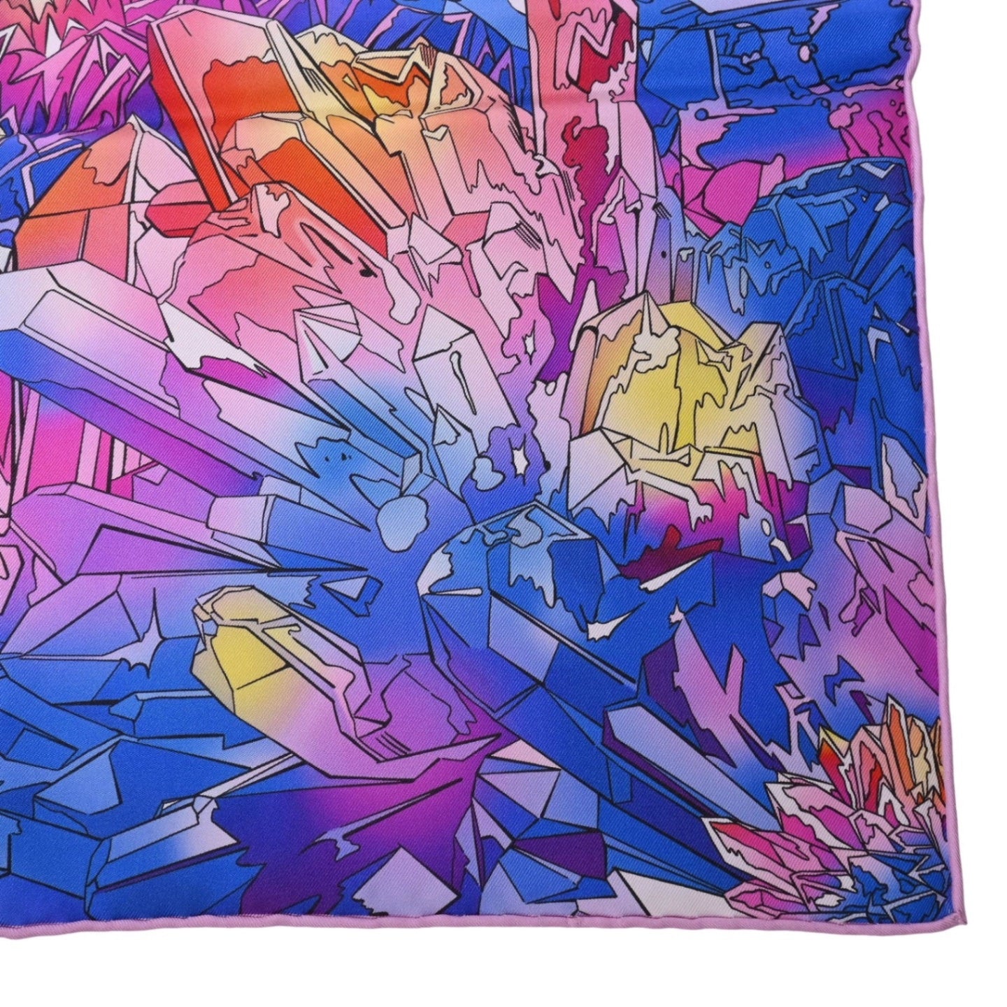 Carre 90 Crystal Valley Scenery Silk Pink