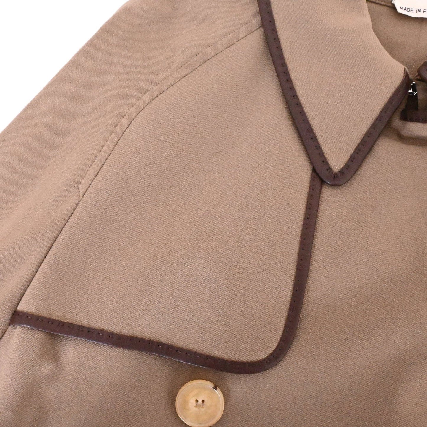 トレンチコート　ウール混　ベージュ　42