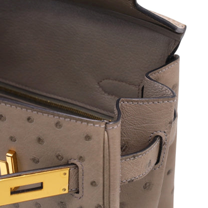 バーキン30　オーストリッチ　ムース　GP　□R刻印